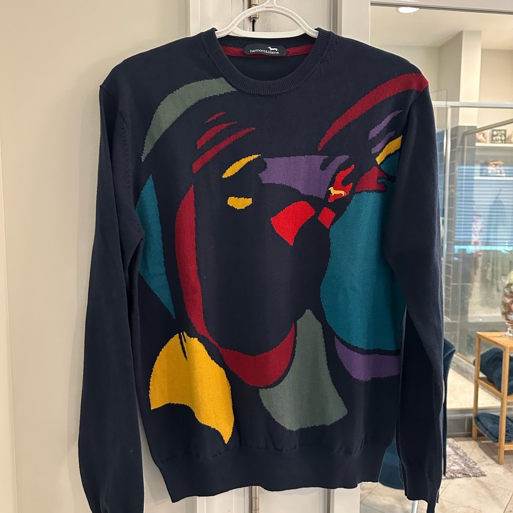 Harmont and Blaine Navy Sweater- Mens Small. Can be unisex.